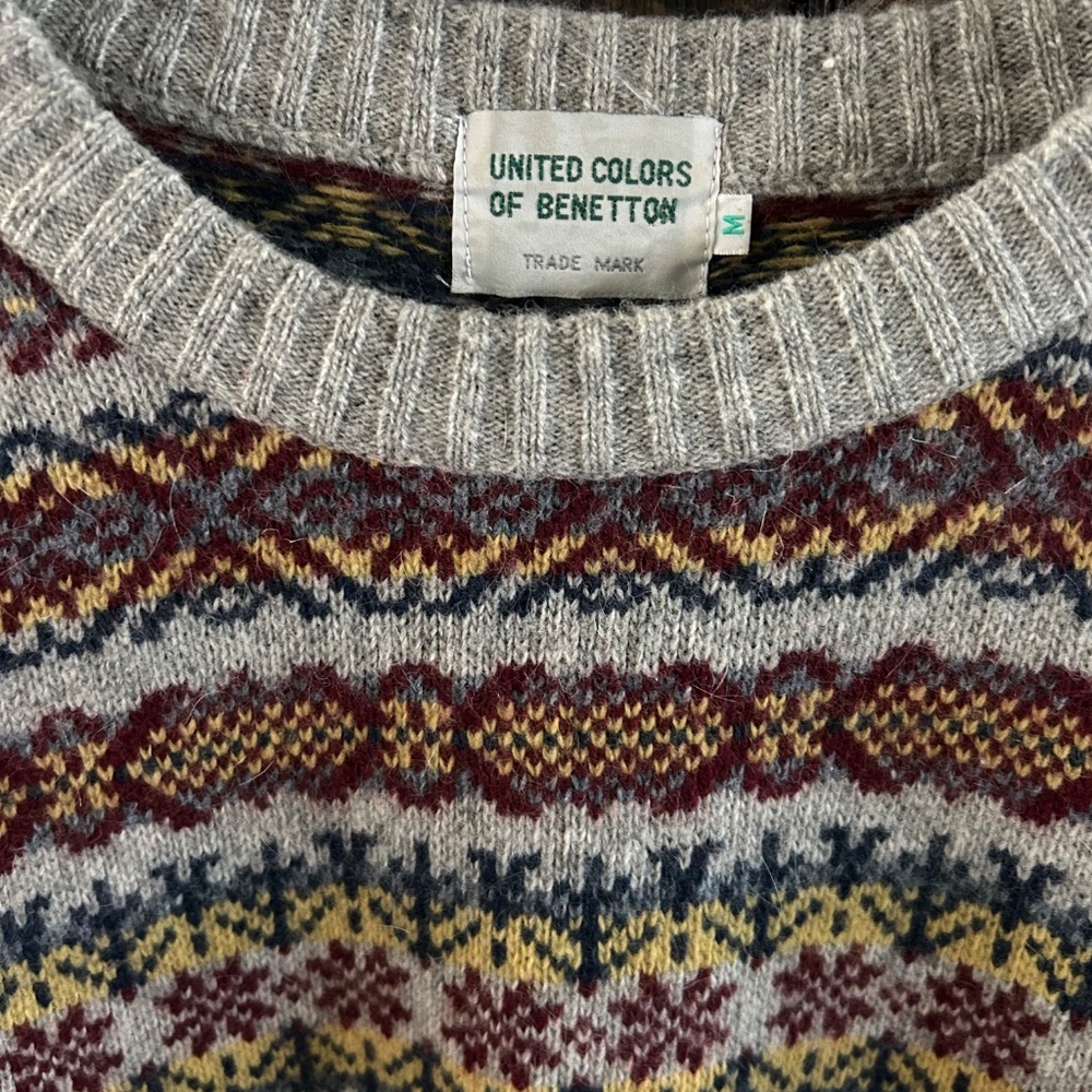 Women's Vintage United Colours of Benetton Wool Sweater - Picture 3 of 3
